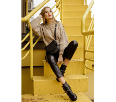 Женская сумка кроссбоди с клапаном Sambag Sofi черная