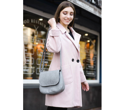 Жіноча сумка Кросбоді Sambag Rose світло-сірий нубук