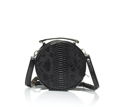 Жіноча кругла сумка Sambag Bale  MZN Принт крокодила