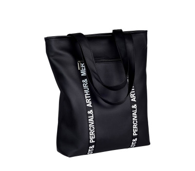 Сумка Sambag Shopper Tote з стрічкою чорна