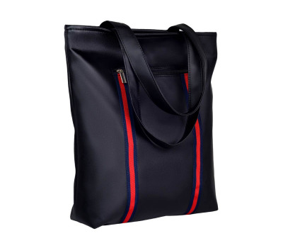 Жіноча сумка Sambag Shopper з стрічкою чорна