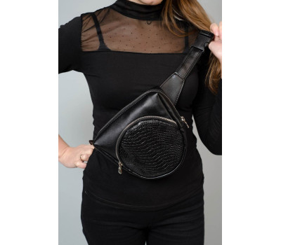 Жіноча сумка бананка кроссбоді Sambag Sofi крокодил