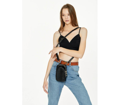 Женская сумка Sambag Modena принт крокодила