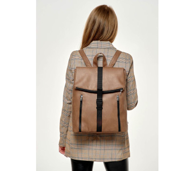 Жіночий рюкзак Sambag Rene коричневий  нубук