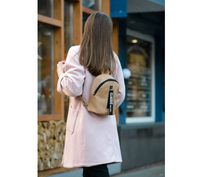 Жіночий рюкзак малий Sambag Mane MQT бежевий