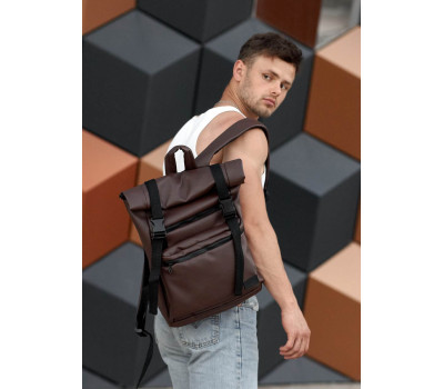 Мужской рюкзак ролл Sambag RollTop Zard шоколадный