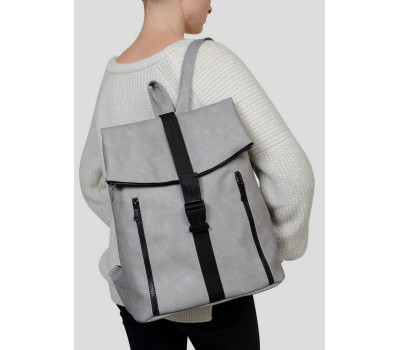 Жіночий рюкзак Sambag Rene LZT світло-сірий нубук