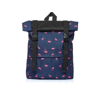 Рюкзак ролл Sambag RollTop Milton принт фламінго