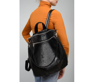 Жіночий рюкзак-сумка Sambag Trinity крокодил
