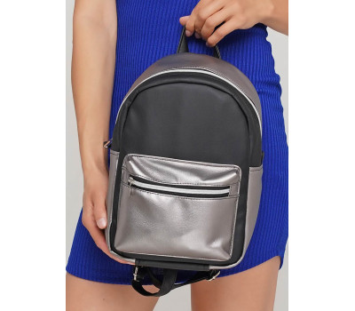 Жіночий Рюкзак Sambag Talari MSSP комбінація чорного з металіком