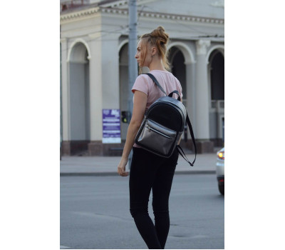 Жіночий Рюкзак Sambag Talari BSSP комбінація чорного з металіком