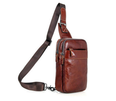 Шкіряний міні-рюкзак на одну шлею John McDee 4002B