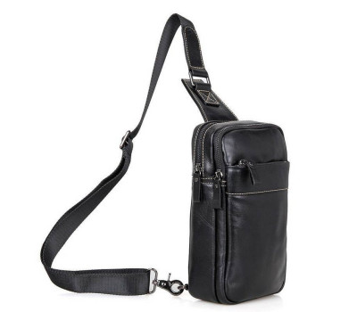 Стильний шкіряний міні-рюкзак на одній шлеї бренду John McDee