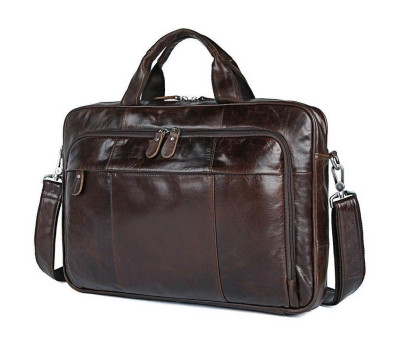 Практична сумка портфель для чоловіків шкіряна бренду John McDee 7334Q