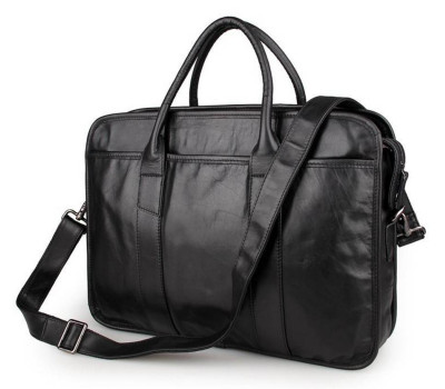 Портативний портфель з натуральної шкіри для чоловіків John McDee JD7321A