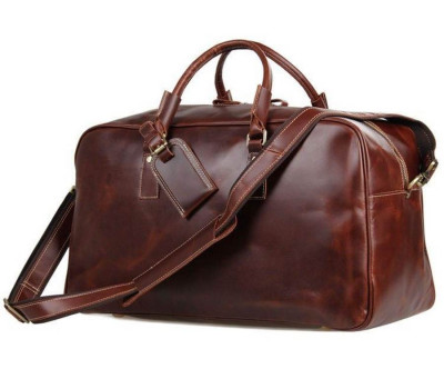 Велика зручна шкіряна дорожня сумка, англійський стиль 7156LB
