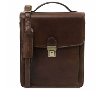 Чоловіча шкіряна барсетка на плече Tuscany Leather David TL141424 (велика)