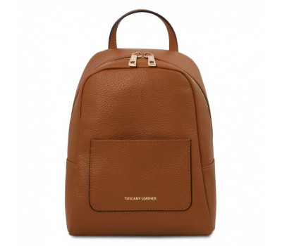 TL142052 TL Bag-невеликий жіночий шкіряний рюкзак м'який, колір: Коньяк