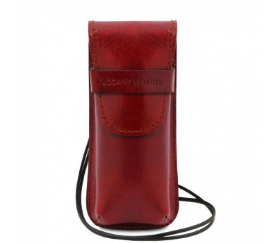 Tl141282 ексклюзивний шкіряний футляр для окулярів / Смартфона, Колір: Червоний