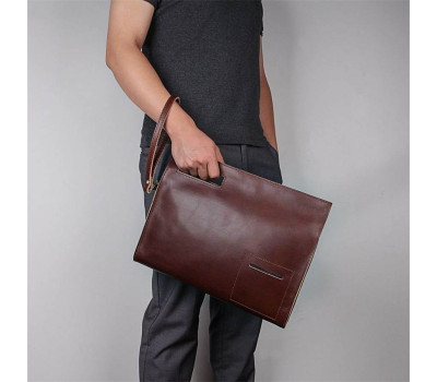 Шкіряна сумка-папка, портфоліо, органайзер, месенджер великий розмір John McDee A0011XL