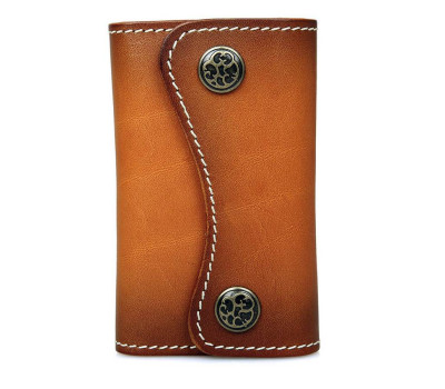 Ключница светло-коричневая из натуральной кожи 8130B-1 John McDee 1