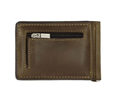 Затиск для купюр ONDA, шоколад з монетницьою