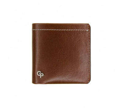 Шкіряне портмоне Grande pelle 550623 глянцева шкіра коньяк