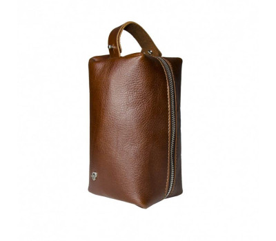 Чоловічий несесер косметичка Grande Pelle 803623 теракот