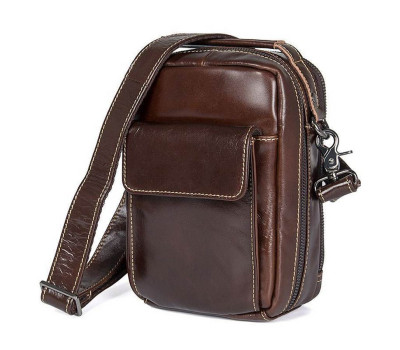 Чоловіча сумка з натуральної шкіри JD1027C бренду John McDee