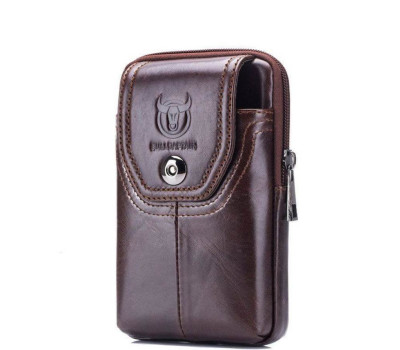 Напоясная сумка-чехол для смартфона T1398 Bull  из натуральной кожи