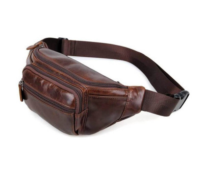 Сумка напоясний з натуральної шкіри JD7218C бренду John McDee