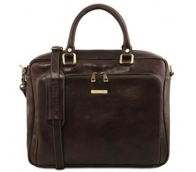 Кожаный портфель для ноутбука с передним карманом Pisa, Tuscany TL141660