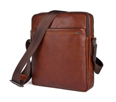 Чоловіча шкіряна сумка через плече JD1043X, від бренду John McDee