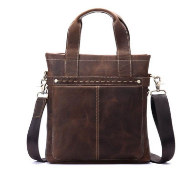 Вертикальна шкіряна сумка, колір коричневий Bexhill bx8029-2