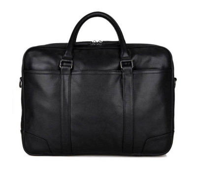 Шкіряна сумка для ноутбука, колір чорний, John McDee, 7348A