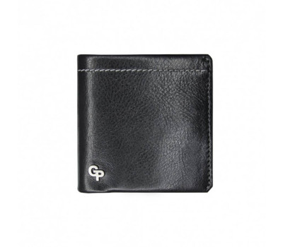 Шкіряне портмоне Grande Pelle глянцева шкіра чорний