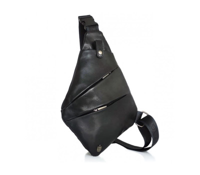 Слінг із натуральної шкіри чорний Royal Bag RB-S-N2-3333A