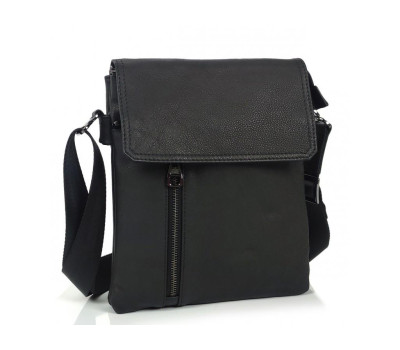 Чоловічий чорний месенджер із клапаном на застібці Tiding Bag S-JMD10-6038A