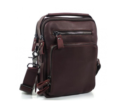 Чоловіча барсетка Tiding Bag S-JMD10-5005C із натуральної шкіри коричневого кольору.