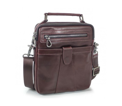 Чоловіча коричнева барсетка Tiding Bag S-JMD10-161C із ручкою для перенесення.