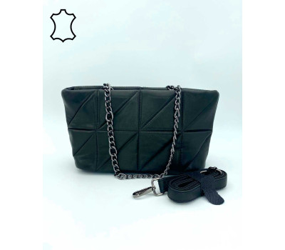 Кожаная женская сумочка «Xolli» черная WeLassie