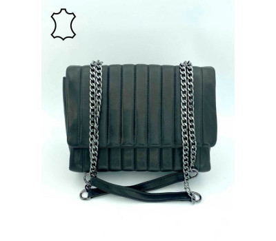 Кожаная женская сумка «Temmi», черная WeLassie