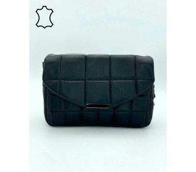 Кожаная женская сумка «Ronnie» черная WeLassie