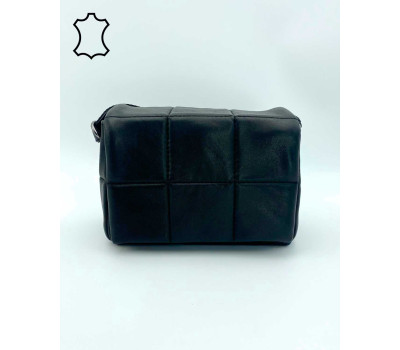 Кожаная женская сумка Dina черная WeLassie