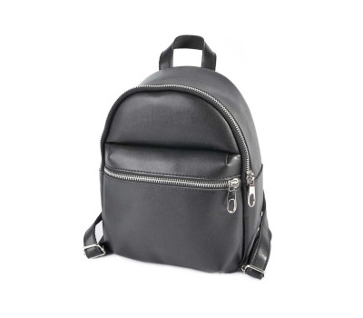 684 рюкзак екошкіра чорна Lucherino