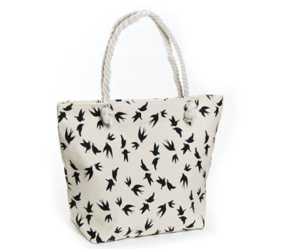 Сумка жіноча Пляжна текстиль podium 5011-10 white Ластівка Podium