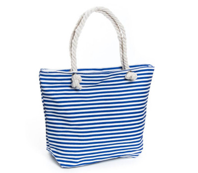 Сумка жіноча Пляжна текстиль podium 5013-12 blue смужка мал Podium