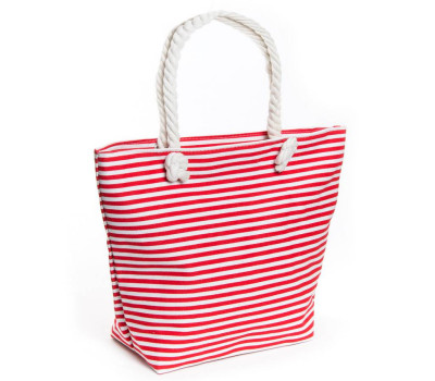 Сумка жіноча Пляжна текстиль podium 5013-14 pink смужка мал Podium