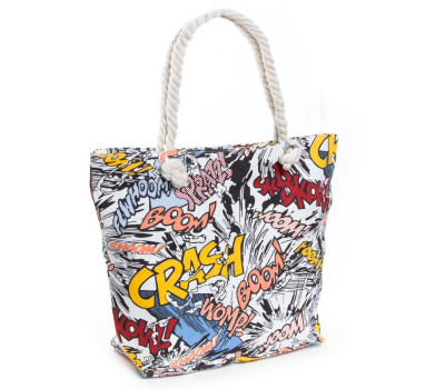 Сумка жіноча Пляжна текстиль podium 5020-10 white Boom Podium