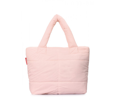 Дута стьобана сумка POOLPARTY Fluffy персикова (fluffy-peach)